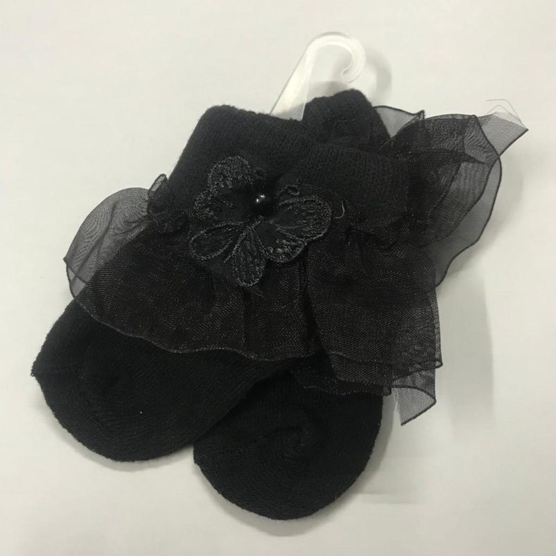 Baby Frilly Socks for Girl - Multicolour for New Born to 12 Months Babies