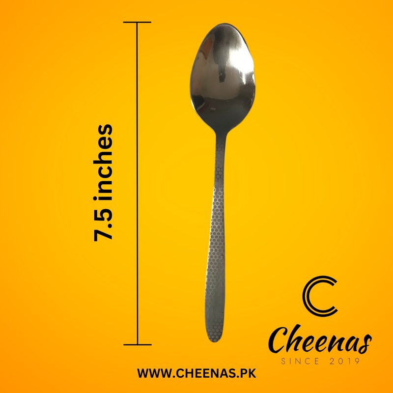 Cheenas: Elegant 7.5-Inch Stainless Steel Spoon Set - Set of 6 | Durable, Rust-Resistant, and Dishwasher Safe view 3