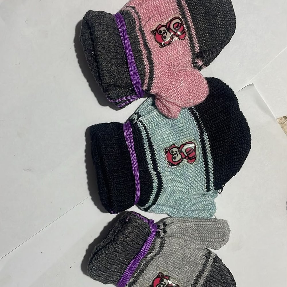 Pack of 3 Baby Woolen Gloves / Mittens for Winter Season - 3 Pairs for New Born to 12 months Babies — photo 2