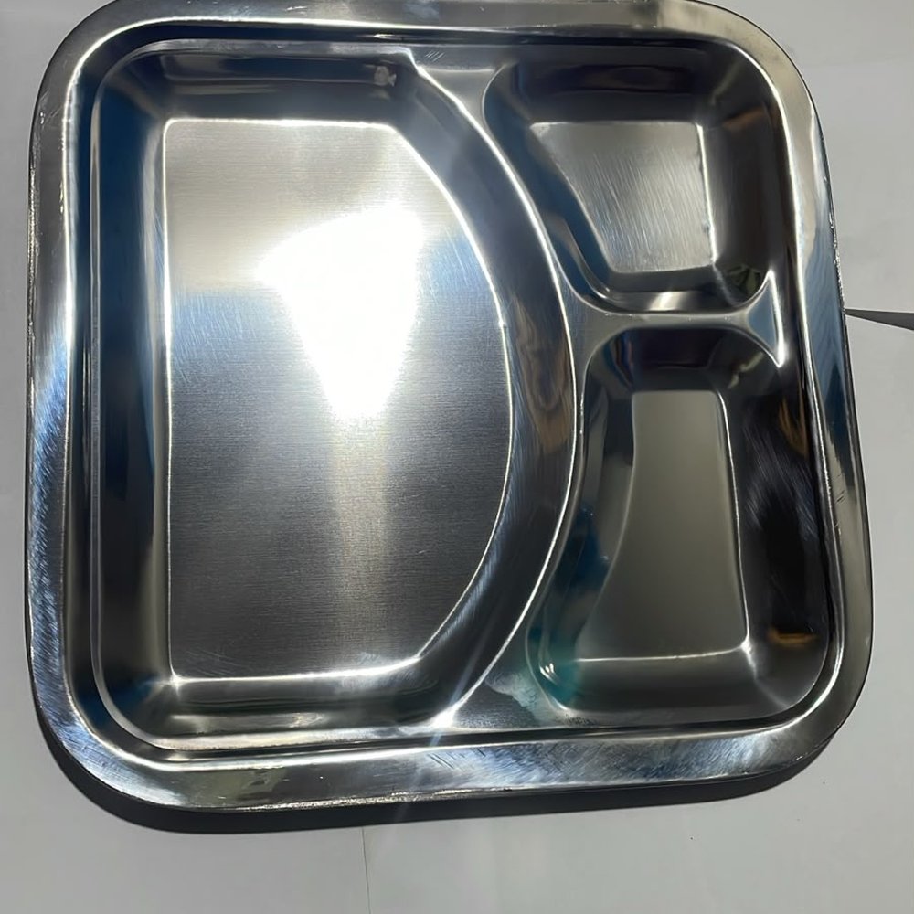Portion Platter for PC Diet - 4 Compartments Plate - Rust Free - Magnetic Steel