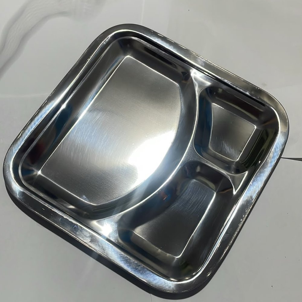 Portion Platter for PC Diet - 4 Compartments Plate - Rust Free - Magnetic Steel thumbnail 2