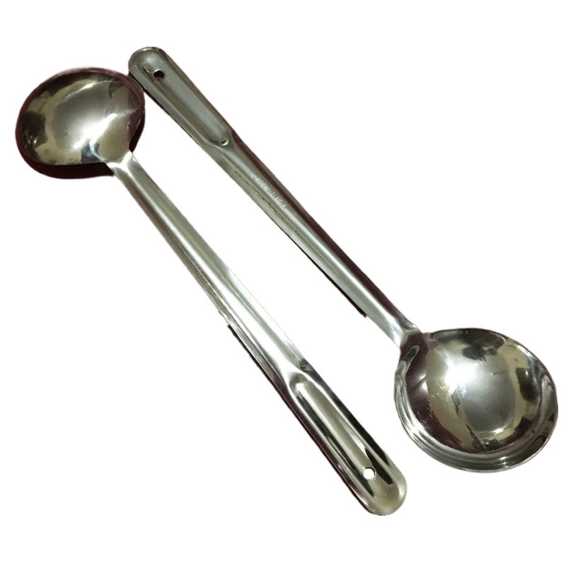 Pack of 2 Cooking Spoons - Stainless Steel - High Quality Utensil for Daily Use - Medium Size - Easy to Handle view 2
