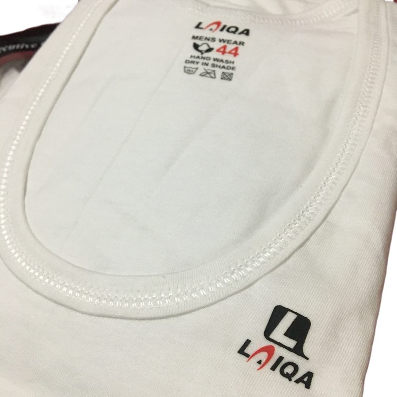 Pack of 2 Men's Sando Banyan - Laiqa Cotton Vest - White Inner wear Without Sleeves view 3