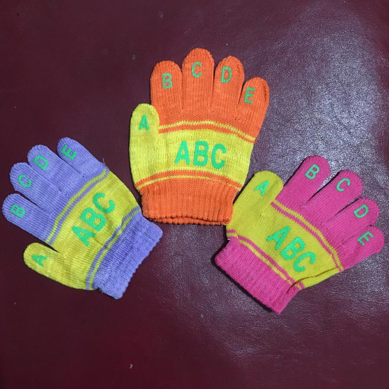 Pack of 3 Baby Woolen Gloves for Winter Season - 3 Pairs for New Born to 12 months Babies