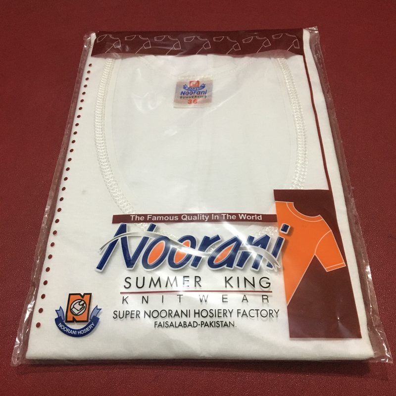 Pack of 3 Noorani Kid's Banyan with Sleeves - Original Noorani Cotton Vest for Boys - White Inner wear with Sleeves view 3