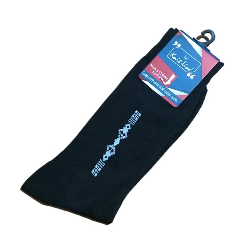 Pack of 3 Original Knitlne Socks for Men - Cotton Fabric - Black & White Colours - Decent Design for Office Formal Casual Business Wear view 5
