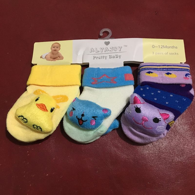Pack of 3 Socks for Baby Boy - Cotton - Multicolour for New Born to 12 Months Babies