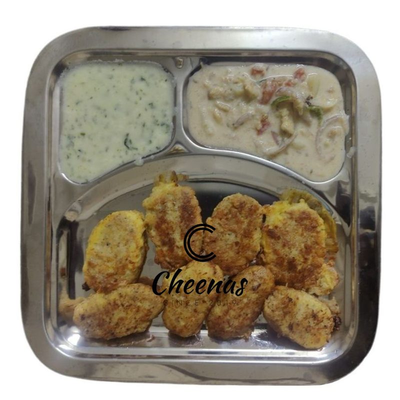 Portion Plate - 3 Portion Restaurant Style Serving Plate - Three Portion Fast Food Serving Plate - Stainless Steel Coated / Polished view 3