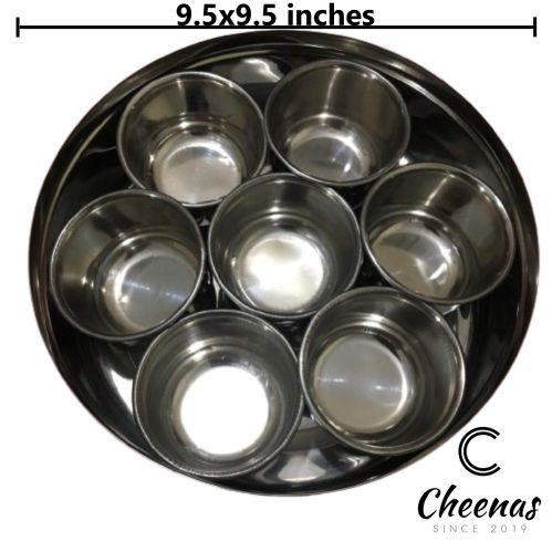 Stainless Steel Masala Box - 7 Pc Spice Box - Medium Size Jars — photo 2