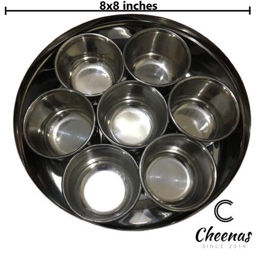 Stainless Steel Masala Box - 7 Pc Spice Box - Medium Size Jars — photo 3