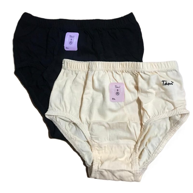 Tani Panties for Women - Ladies Underwears - Pack of 1 High Quality Cotton Knitted Briefs for Girls - Skin & Black Colors - Soft & Comfortable Export Inner wears - Bikini V-Shaped Panties view 3