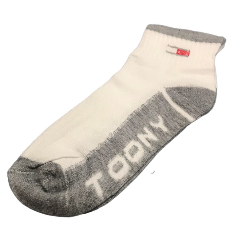 TOONY Premium Athletic Ankle Socks - 5 Pairs | Moisture-Wicking, Reinforced Heel & Toe, Snug Fit, Breathable Cotton Blend | Ideal for Sports, Running, and Everyday Comfort | Stylish Grey & White Design view 3